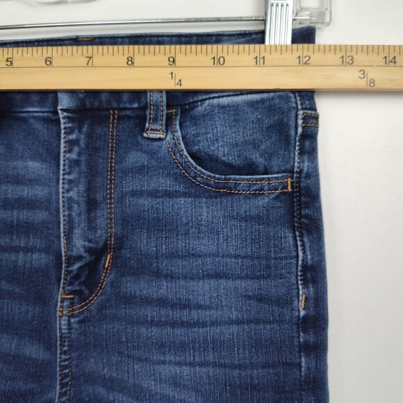American Eagle Curvy Super Hi-Rise Jegging Women's Size 0 X-Short Blue Stretch - Picture 3 of 11